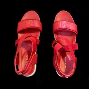 Comfort by Design - Taryn Rose - Red Stretch Flat Sandal